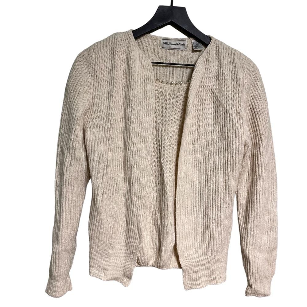 Vintage 80’s Angora and Silk sweater set with Pearl buttons